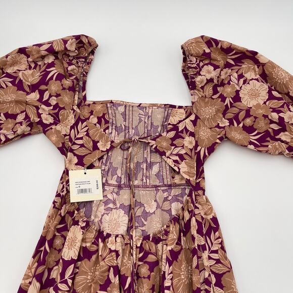 Favorite Daughter | NWT The Mirka Floral Open Back Peasant Fall Maxi Dress 0 - Picture 7 of 15